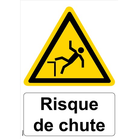 Panneau "Risque de chute" - PVC A4