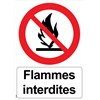 Panneau "Flammes interdites" - PVC A4