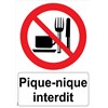 Panneau "Pique-nique interdit" - PVC A4