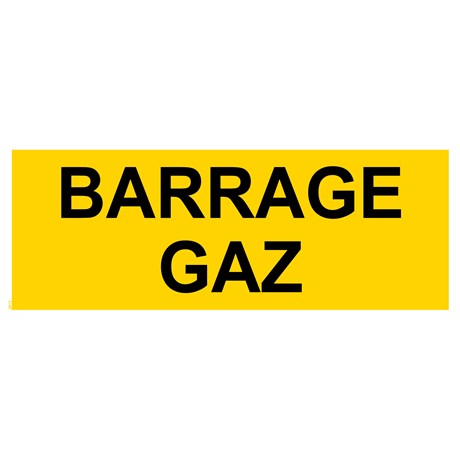 Panneau "Barrage gaz" - PVC 200x80 cm