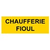 Panneau "Chaufferie fioul" - PVC 200x80 mm