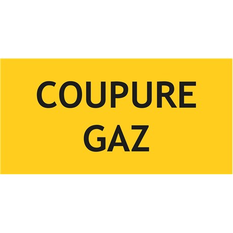 Panneau coupure gaz – L.200 x H.100 mm