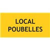 Panneau local poubelles – L.200 x H.100 mm