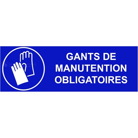 Panneau "Gants obligatoires" - L.300 x H.100 mm