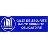 Panneau "Gilet haute visibilité obligatoire" - L.300 x H.100 mm