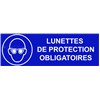 Panneau "Lunettes de protection obligatoires" - L.300 x H.100 mm