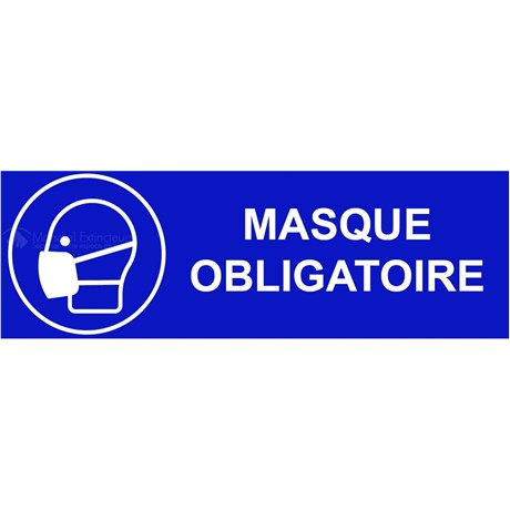 Panneau "Masque obligatoire" - L.300 x H.100 mm