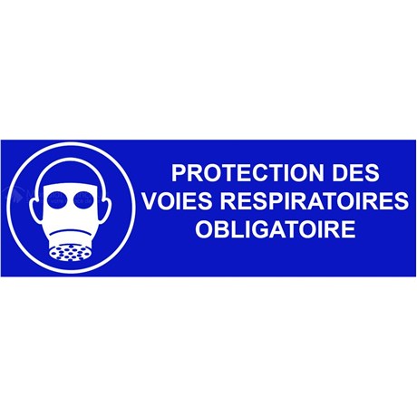 Panneau "Protection voies respiratoires obligatoire" - L.300 x H.100 mm