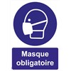 Panneau sécurité du travail "Masque obligatoire" - A4