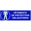 Panneau "vêtement protection obligatoire" - L.300 x H.100 mm