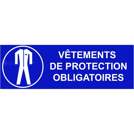 Panneau "vêtement protection obligatoire" - L.300 x H.100 mm