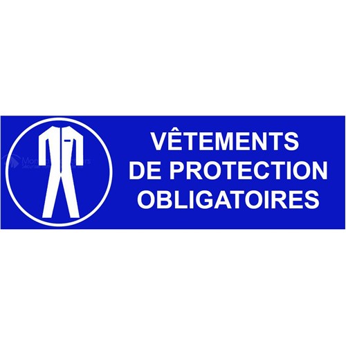 Panneau "vêtement protection obligatoire" - L.300 x H.100 mm