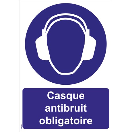 Panneaux "Casque antibruit obligatoire" - PVC A5