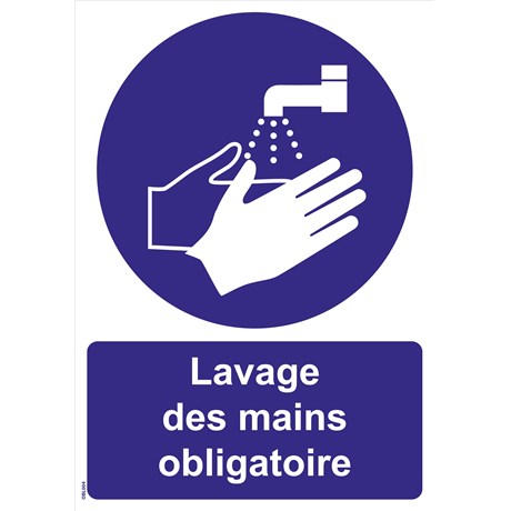 Panneaux "Lavage des mains obligatoire" - PVC A5