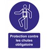 Panneaux "Protection contre les chutes obligatoire" - PVC A4