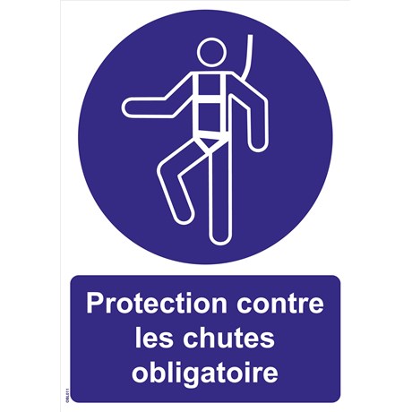 Panneaux "Protection contre les chutes obligatoire" - PVC A4