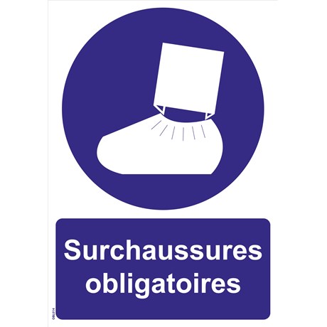 Panneaux "Surchaussures obligatoire" - PVC A4