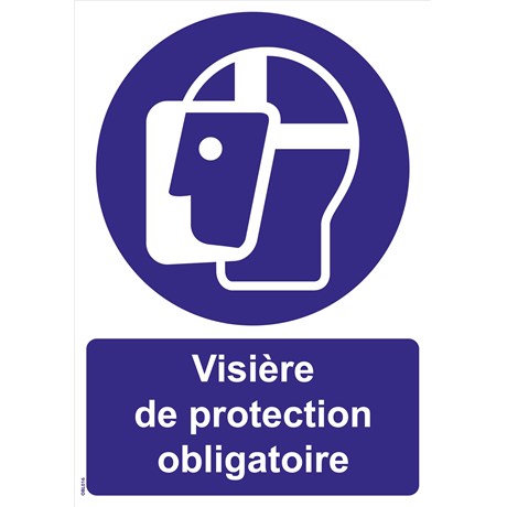 Panneaux "Visière de protection obligatoire" - PVC A4