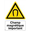 Panneau "Champ magnétique important" - PVC A4