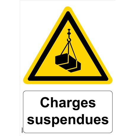 Panneau "Charges suspendues" - PVC A4