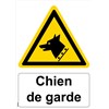 Panneau "Chien de garde" - PVC A4