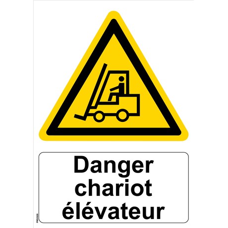 Panneau "Danger chariot élévateur" - PVC A4