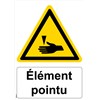 Panneau "Elément pointu" - PVC A4