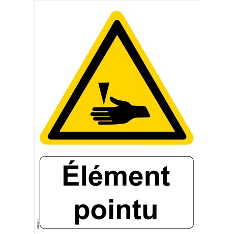 Panneau "Elément pointu" - PVC A4