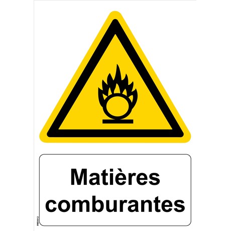 Panneau "Matières comburantes" - PVC A4