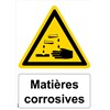 Panneau "Matières corrosives" - PVC A4