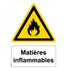 Panneau "Matières inflammables" - PVC A4