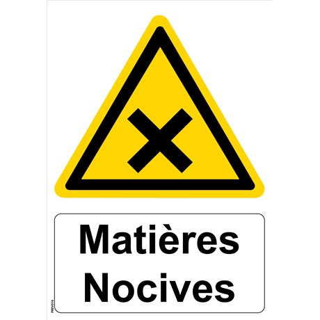 Panneau "Matières nocives" - PVC A4