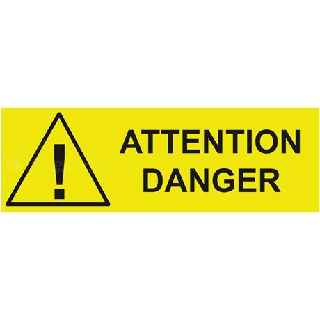 Panneau attention danger – L.300 x H.100 mm