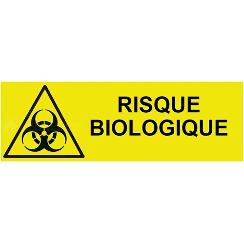 Panneau risque biologique – L.300 x H.100 mm