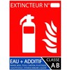 Lot de 100 Panneaux extincteur eau pulvérisée additif 100 x 150 mm