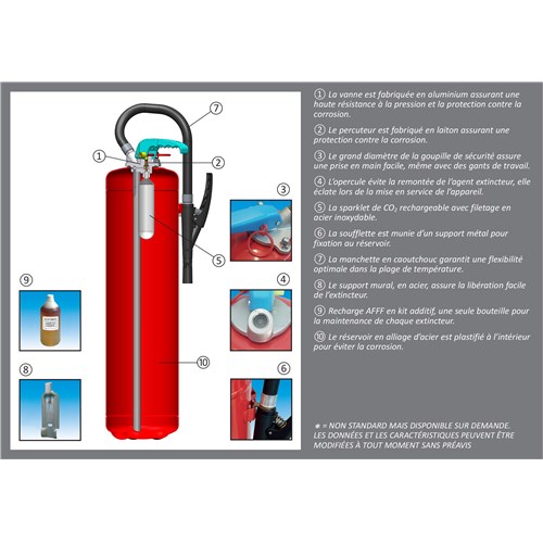 Extincteur 9 Litres EPA ANAF Pression Auxiliaire