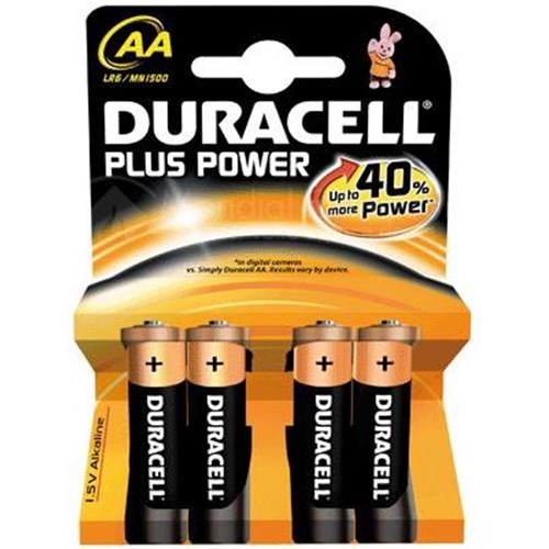 Duracell Plus, Lot de 4 piles Alcalines Type 9V, 6LR61 [ exclusive]