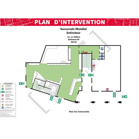 Plan d'intervention - PVC 1mm - Format A1