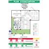 Plan d'évacuation PVC 1 mm - standard format A1