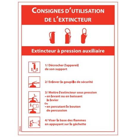 Consigne d’utilisation extincteur PA A5