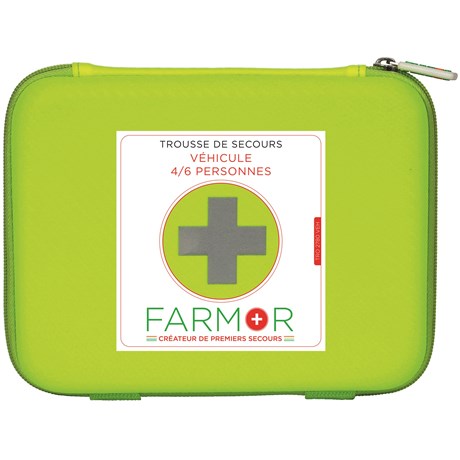 Trousse de secours fuorescente pour voiture 4/6 personnes