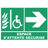 Espace d’attente sécurisé flèche droite - PVC A4