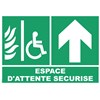 Espace d’attente sécurisé flèche haut - PVC A4