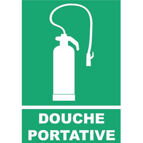 Panneau "Douche portative" - PVC A4