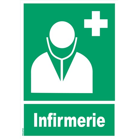 Panneau "Infirmerie" - PVC A4