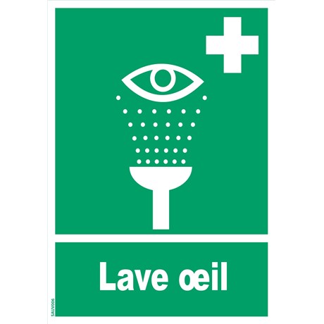 Panneau "Lave oeil" - PVC A4