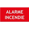 "ALARME INCENDIE" en PVC rigide 200 X 100 mm