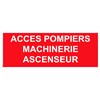 Accès pompiers machinerie ascenseur PVC - 200x80 mm