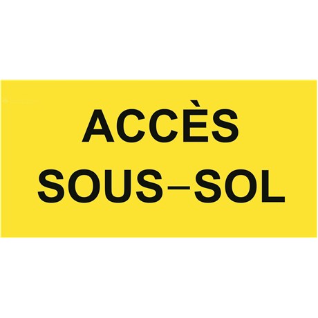 Adhésif Panneau accés sous sol – L.200 x H.100 mm