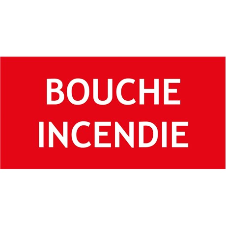 "BOUCHE INCENDIE" PVC rigide 200 X 100 mm